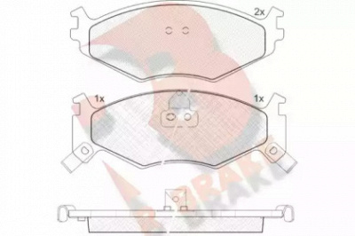 R BRAKE rb1056205 -  Комплект тормозных колодок, дисковый тормоз